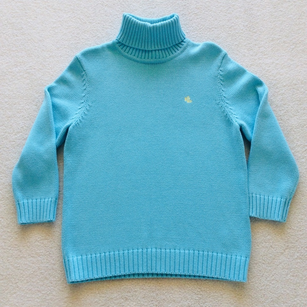 Classic Ralph Lauren 3/4 sleeve turtleneck sweater
